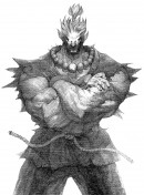 Akuma - This illustration of game character Akuma has been made by Japanese artist CRMK as an advertisement for Super Street Fighter II Turbo. CRMK has been one of the most important artists for the Street Fighter series. Akuma means Devil or Demon in Japanese.