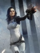 Miranda - Mass Effect - The artwork Miranda is digitally created concept art for the Mass Effect video game series. Miranda is one of the main characters in the games. The image is made by artist Benjamin Huen. This original digital fine art print is hand-numbered, proofed and signed by Mass Effect’s Lead Writer Mac Walters, Art Director Derek Watts and Executive Producer Casey Hudson.