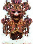 Arlequine Variation - Once I finished Arlequine, I wanted to continue sculpting with these textures because I enjoyed it so much, says Emmanuel Malin of his Arlequine Variation. So I pushed on, further tinkering with my Photoshop layers and introducting imagery of leather head masks from South-East Asia.