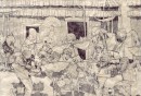 Farandole - De tekening Farandole maakt deel uit van een serie potloodtekeningen- en collages op Nepalees papier. Emmanuel Malin maakte deze tijdens een Parijse expositie van Carbone Collectif. Dit collectief is een groep jonge Franse kunstenaars die onregelmatig samenwerkt aan projecten en exposities. \n