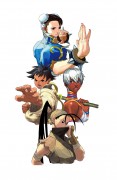 Girls of Street Fighter III:3rd Strike - These illustrations were made by Japanese artist Ikeno who has worked on multiple Street Fighter games. The print shows concept art from all the female characters (Elena, Chun-Li, Ibuki, Makoto) in Street Fighter III:3rd Strike.