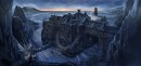 High Hrothgar - Skyrim - High Hrothgar is official concept artwork used by Bethesda Game Studios for The Elder Scrolls V: Skyrim. The image was made by Senior Concept Artist Adam Adamowicz (1968-2012). This limited edition Certified Art Giclee print is part of the official The Elder Scrolls V: Skyrim fine art collection by Cook & Becker and Bethesda Softworks. The print is hand-numbered and comes with a Certificate of Authenticity.\n\nHigh Hrothgar is an ancient monastery found on one of the largest mountains in Skyrim. This concept art piece shows the entrance and exterior of the secluded building. \n