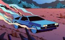 Delorean - Swedish artist Kilian Eng (DW Design) has a unique style and visual language that is sometimes described as retro futuristic. Kilian Eng illustrates and animates images and art prints that feel dreamlike and evoke curiosity.\n\nDelorean is an original digital art print by Kilian Eng. This Certified Art Giclee is signed and numbered and is part of an exclusive limited edition.