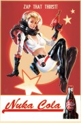 Nuka Cola - Fallout 4 - Nuka Cola is official concept artwork used by Bethesda Game Studio\'s for Fallout 4. The image was made by Senior Concept Artist John Gravato. This limited edition Certified Art Giclee print is part of the official Fallout 4 fine art collection by Cook & Becker and Bethesda Softworks. The print is hand-numbered and comes with a Certificate of Authenticity signed by the artist.