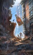 Street Scene Downtown - Fallout 4 - Street Scene Downtown is officiële concept art voor de videogame Fallout 4 van Bethesda Game Studios. Het werk is gemaakt door Senior Concept Artist Ray Lederer. Deze limited edition Certified Art Giclee print maakt deel uit van de officiële Fallout 4 fine art collection van Cook & Becker en Bethesda Softworks. De print is handgenummerd en wordt geleverd met een Certificaat van Echtheid, gesigneerd door de kunstenaar.