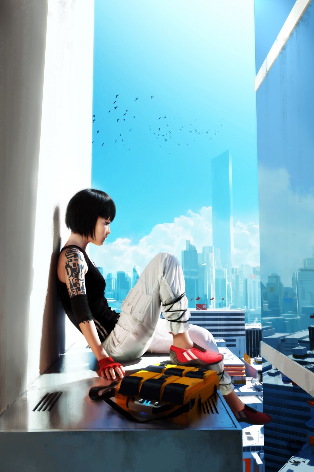 Usagi reminds me so much of Faith from Mirror's Edge. Similar look,  demeanor, and even parkour abilities. : r/AliceInBorderlandLive