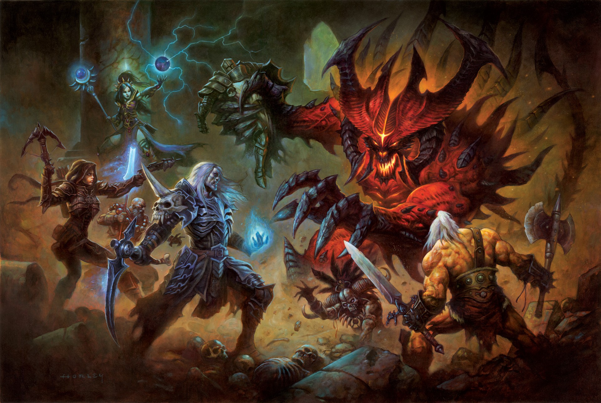 Artwork Diablo Battle  Diablo  Blizzard Entertainment  Cook and Becker