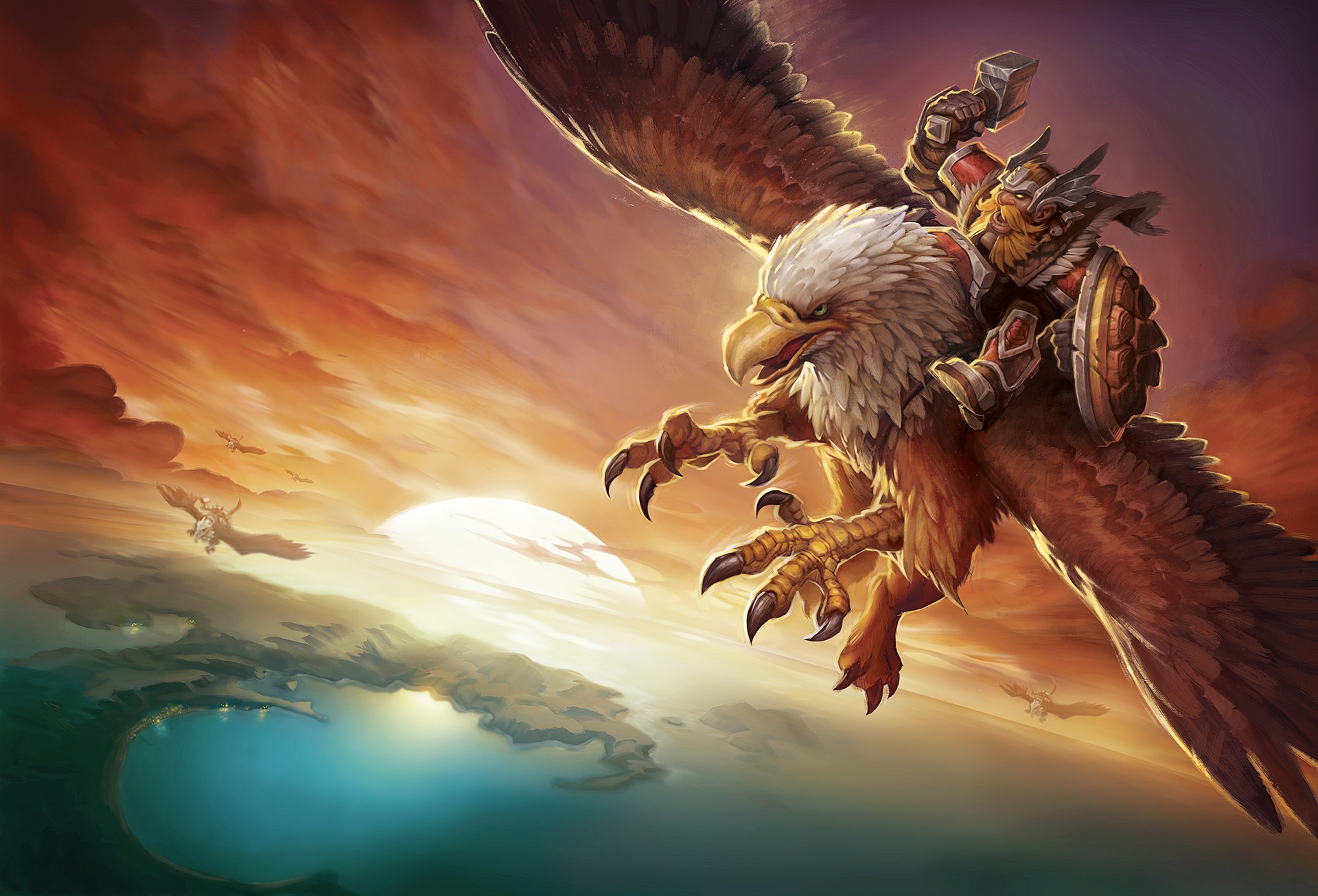 Artwork Dwarven Gryphon Rider | World of Warcraft | Cook and Becker