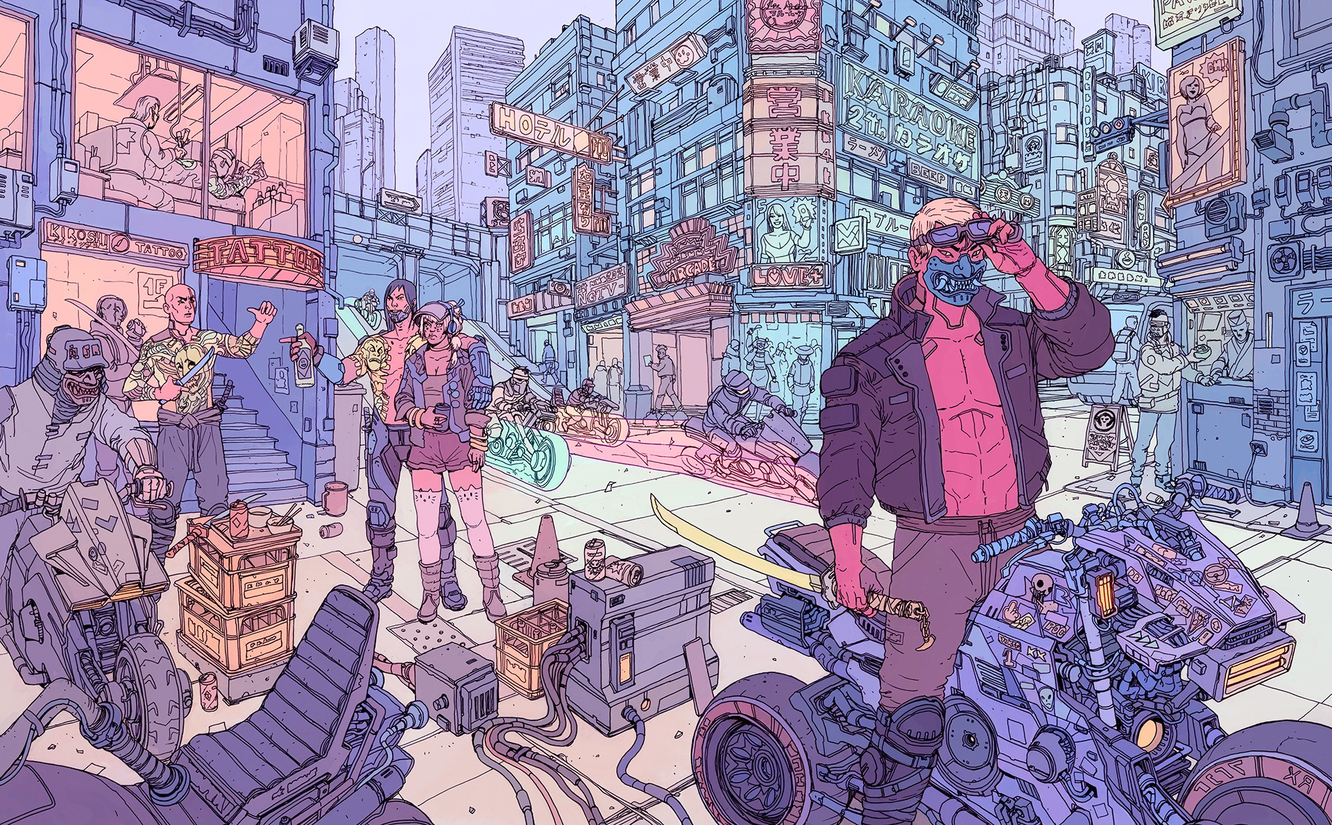 Artwork Tyger Claws | Cyberpunk 2077 | CD Projekt Red | Cook and Becker