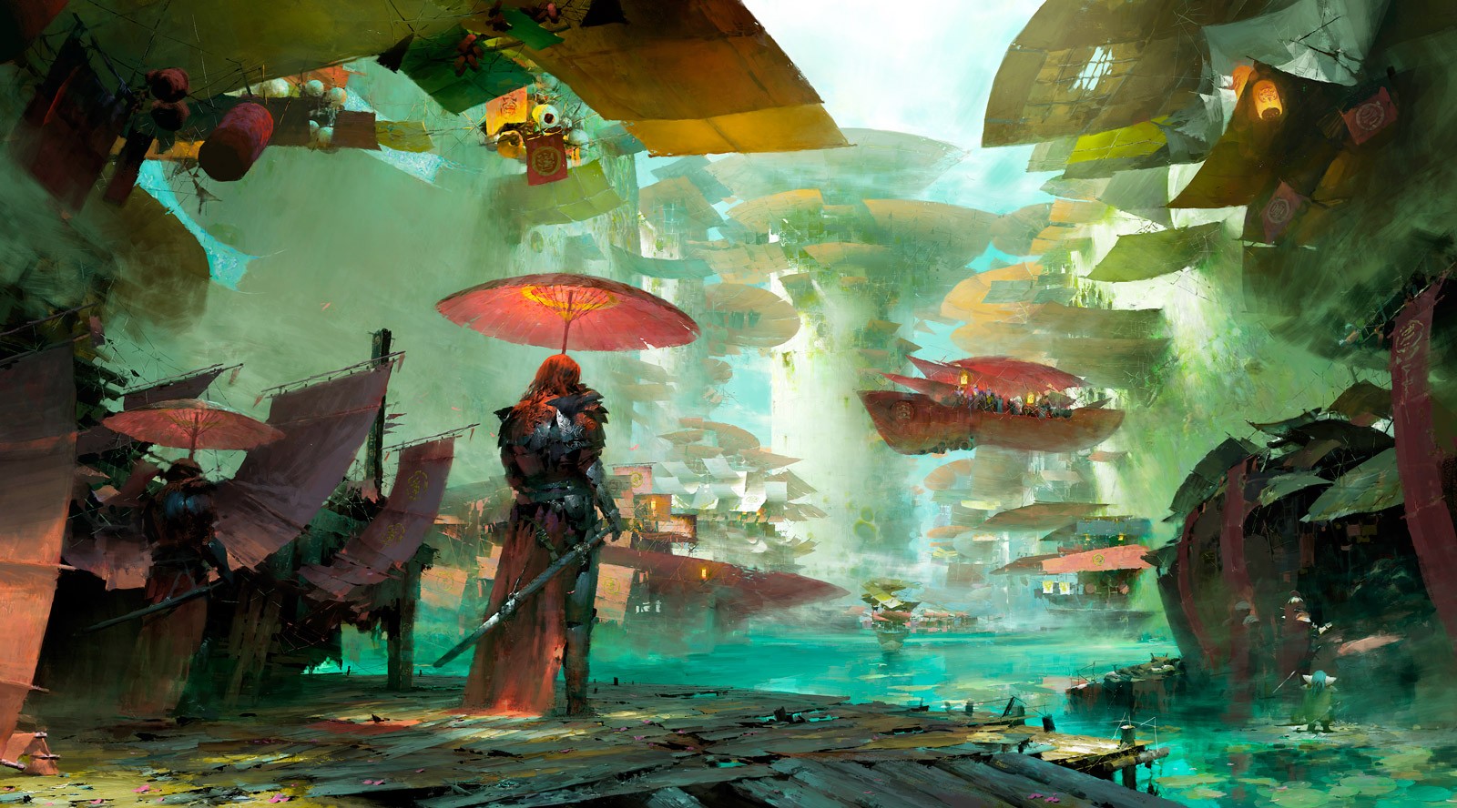 Artwork Kite City | Guild Wars 2 | ArenaNet | Cook and Becker