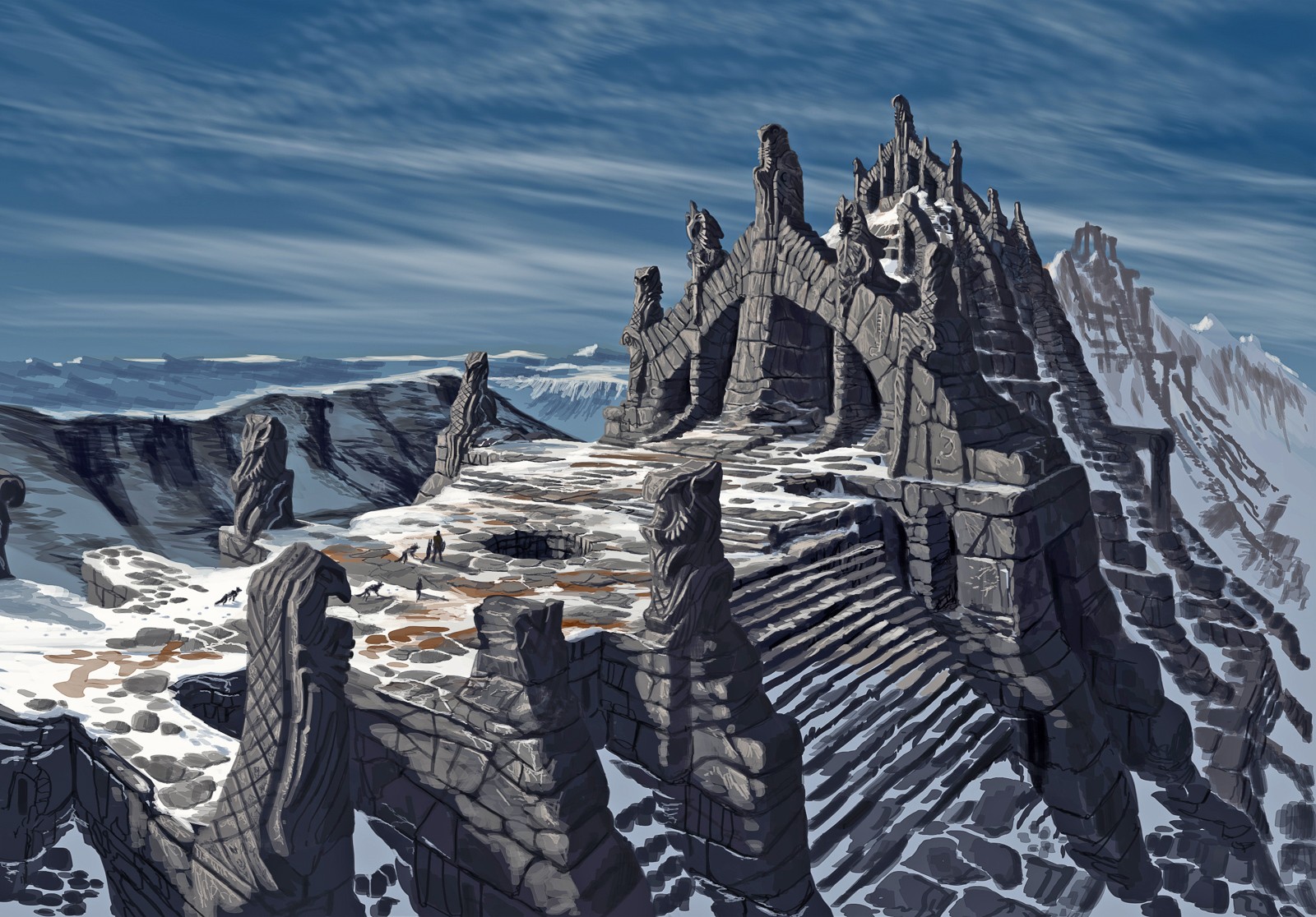 Artwork Nordic Temple | Skyrim | Bethesda Softworks | Cook and Becker
