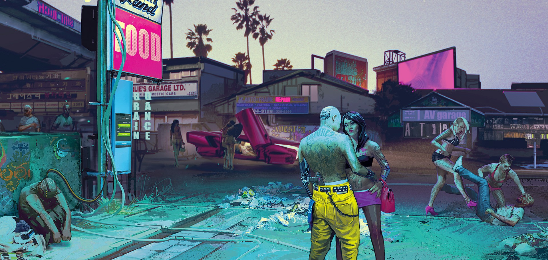 Artwork Street Life Cyberpunk 2077 CD PROJEKT RED Cook and Becker