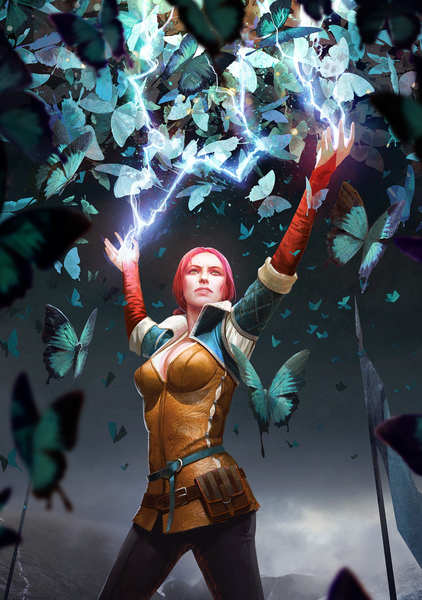 Artwork Triss Butterfly Spell Witcher 3 The Witcher 3 Cook And 