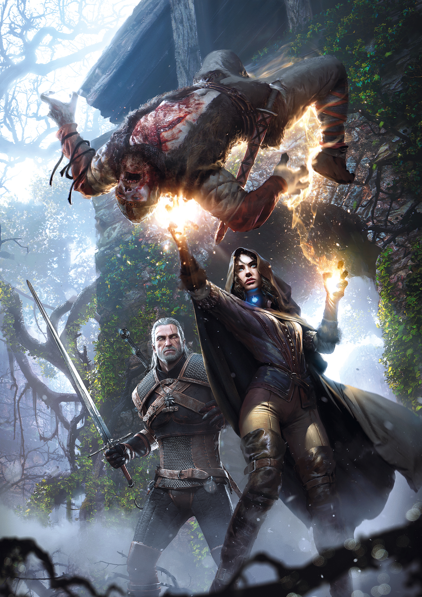 Mikroprocessor Nautisk komme til syne Artwork Geralt and Yennefer | The Witcher 3 | CD Projekt Red | Cook and  Becker